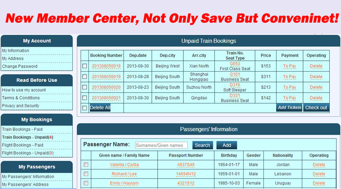 New member center!